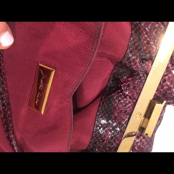 Judith Leiber Authentic ReptileSkinBurgundyPurple - Picture 6 of 11